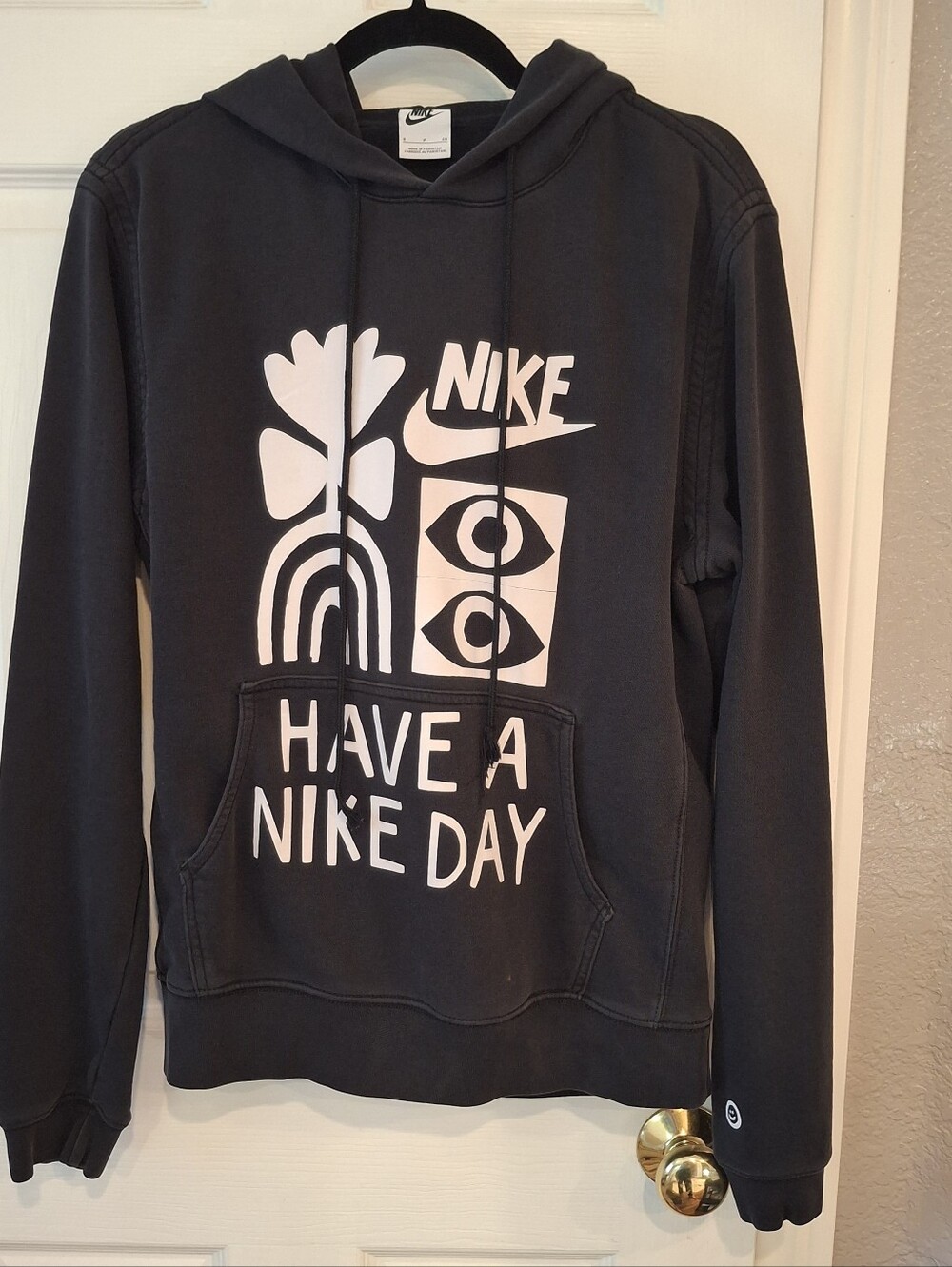 Nike Hoodie Mens Have A Nike Day Graphic Print French Terry Pullover Sz S